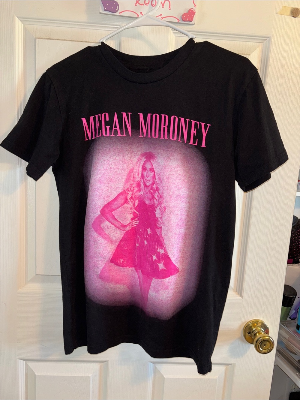 Megan Moroney Graphic Tee - Black with Pink Print